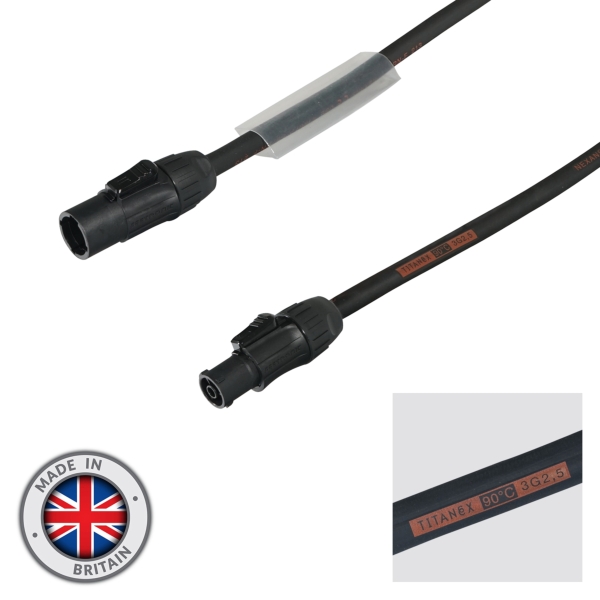 elumen8 1m Power Twist TR1 IP65 Cable - 2.5mm H07RN-F