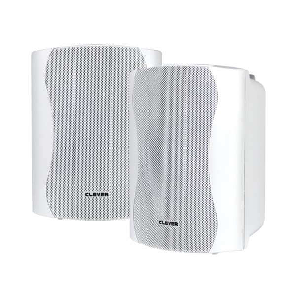 Clever Acoustics BGS 35T 5-Inch 2-Way Speaker Pair, 35W @ 8 Ohms or 100V Line - White