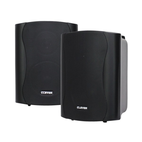 Clever Acoustics WPS 35T 5-Inch 2-Way Speaker Pair, 35W @ 8 Ohms or 100V Line - Black - IP44