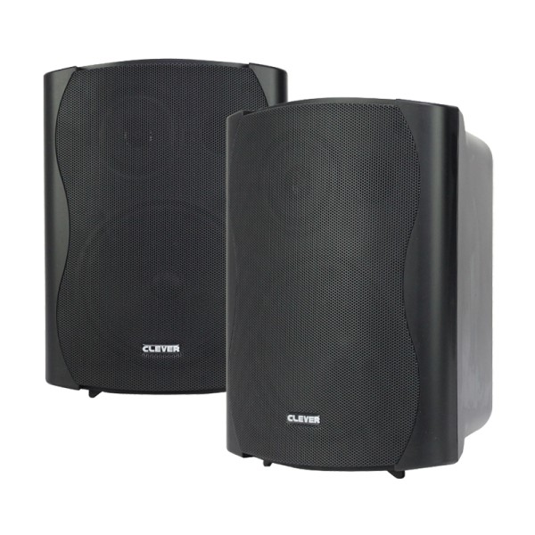 Clever Acoustics BGS 50T 6.5-Inch 2-Way Speaker Pair, 50W @ 8 Ohms or 100V Line - Black