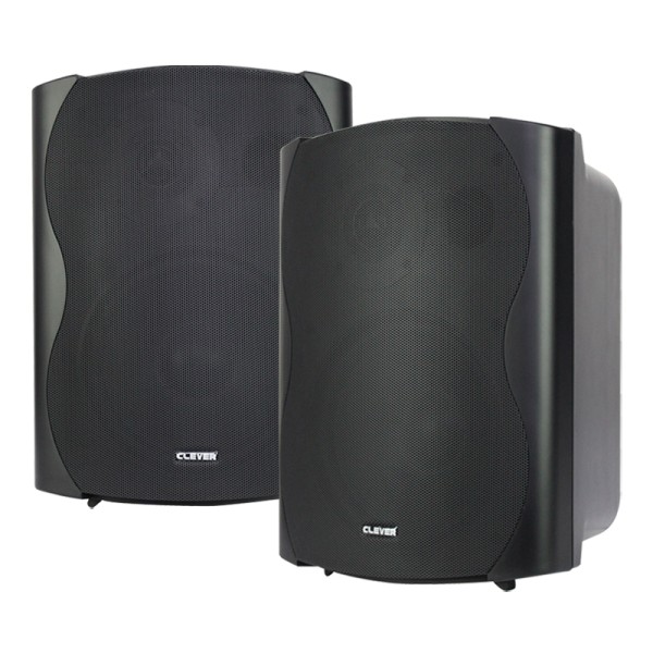 Clever Acoustics BGS 85T 8-Inch 2-Way Speaker Pair, 85W @ 8 Ohms or 100V Line - Black