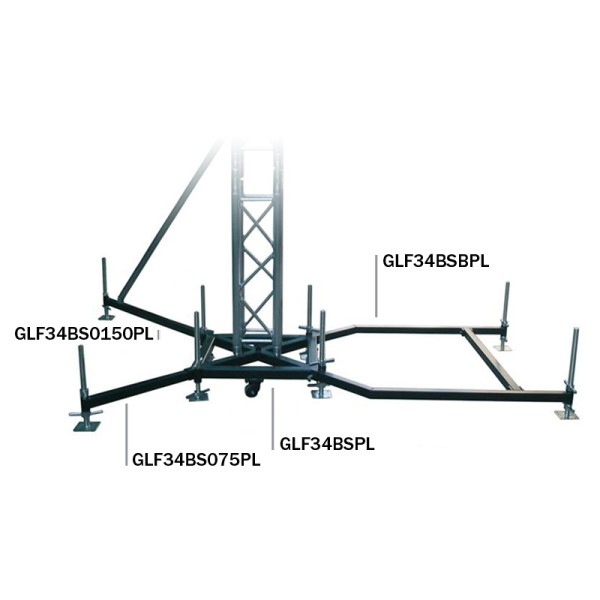 Global Truss F34 PL Ground Support 1512 BS Steel
