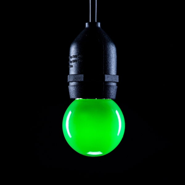 Prolite 1.5W LED Polycarbonate Golf Ball Lamp, BC Green