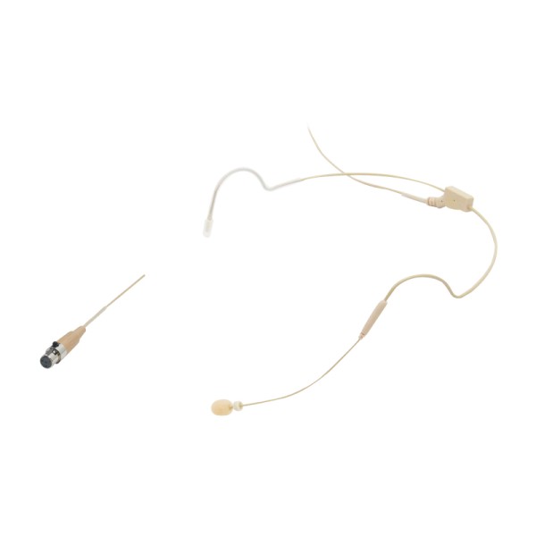 W Audio Fixed Boom Headset Microphone - 4-Pole Mini XLR for Shure and Trantec Body Packs