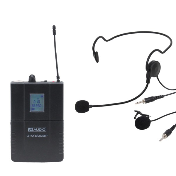 W Audio DTM 800BP Body Pack Kit with Head Set and Lavalier Microphones - Channel 70 (V1 Software)