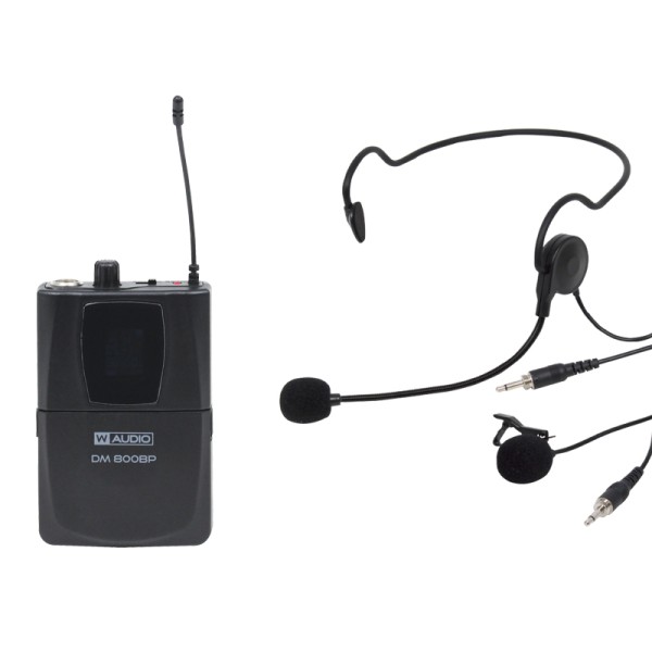 W Audio DM 800BP Body Pack Kit with Head Set and Lavalier Microphones - Channel 70