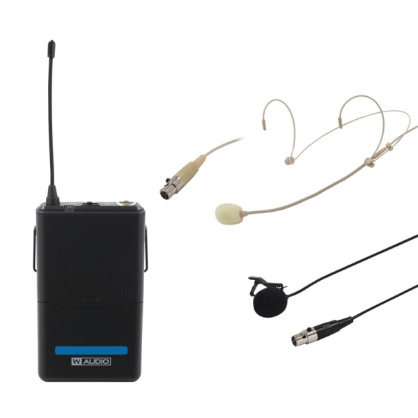 W Audio RM Quartet Body Pack Kit (863.42 Mhz) with Head Set and Lavalier Microphones