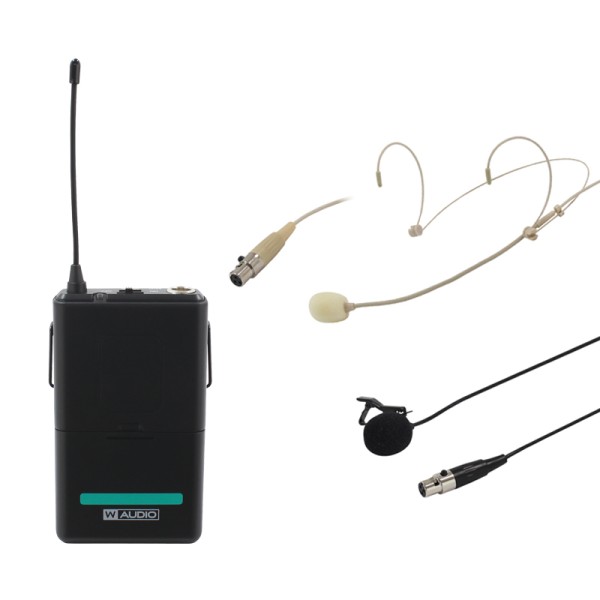 W Audio RM Quartet Body Pack Kit (864.30 Mhz) with Head Set and Lavalier Microphones