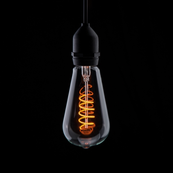 Prolite 7W Dimmable LED ST64 Spiral Funky Filament Lamp BC, 1800K