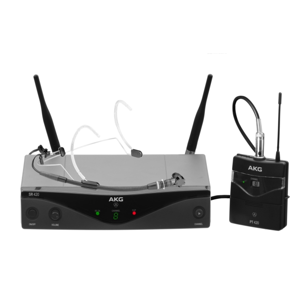 AKG WMS420 Headset Set Wireless Microphone System - Channel 38 - 42 (Band 1-U)