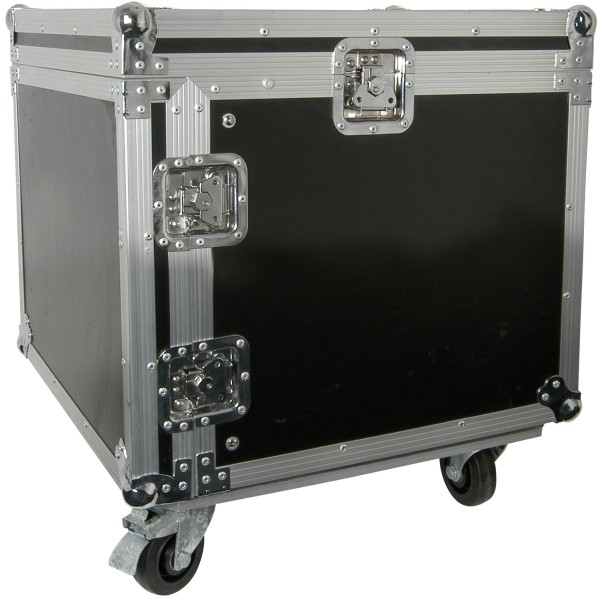 Citronic RACK:8X Flight Case with 8U front and 10U top Rack Space and Wheels