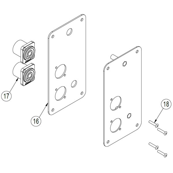 16. Nexo 05JNEOCNX CNX Gasket Plate for Nexo LS500 Subwoofers
