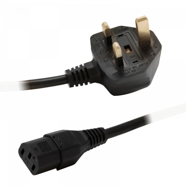 13A Plug to IEC Socket - 1M