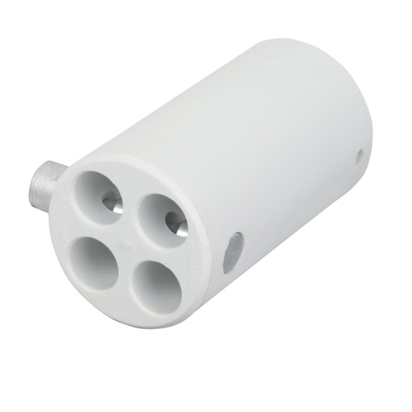 Wentex Pipe and Drape 4-Way Connector Replacement, 40.6mm Diameter - White