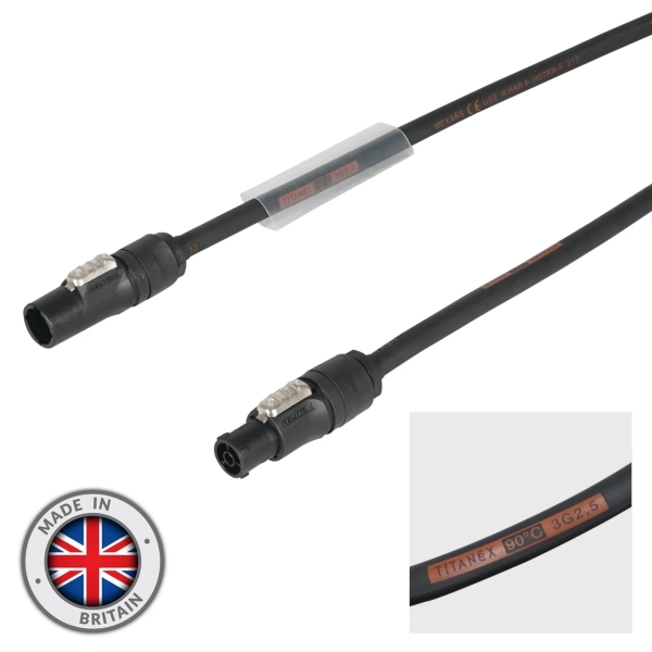 elumen8 0.3m Neutrik PowerCON TRUE1 TOP Cable - 2.5mm H07RN-F