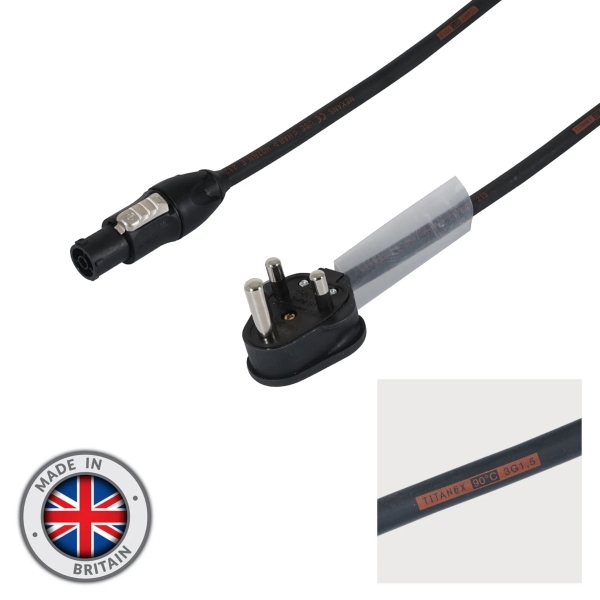 1m 1.5mm 15A Male - PowerCON TRUE1 Adaptor Cable