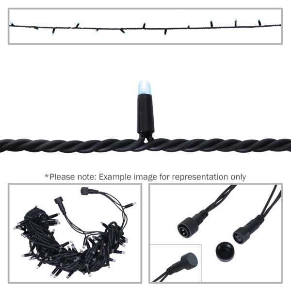 elumen8 Rubber Connectable, Dimmable LED String Light, IP65 - Cool White, 10M