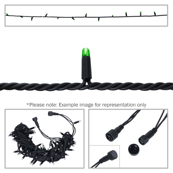 elumen8 Rubber Connectable, Dimmable LED String Light, IP65 - Green, 10M
