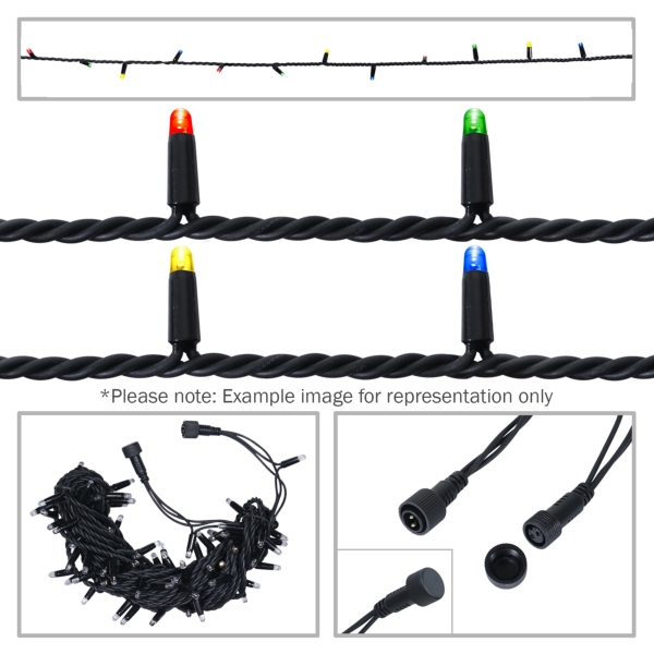 elumen8 Rubber Connectable, Dimmable LED String Light, IP65 - Multi-Colour, 20M