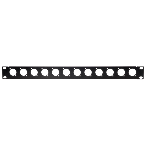 Adastra 1U 12x D-Type Punched 19-Inch Rack Panel