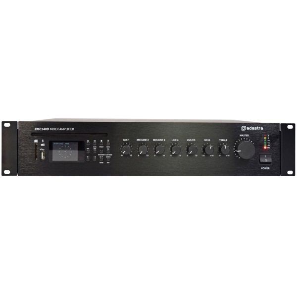 Adastra RMC240D Mixer-Amp with CD, DAB+, BT and MP3 Player, 1x 240W @ 4 Ohms or 100V Line