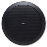 Biamp CM20T-BL 6.5-Inch 2-Way Ceiling Speaker, 30W @ 16 Ohms or 70V / 100V Line - IP54 - Black