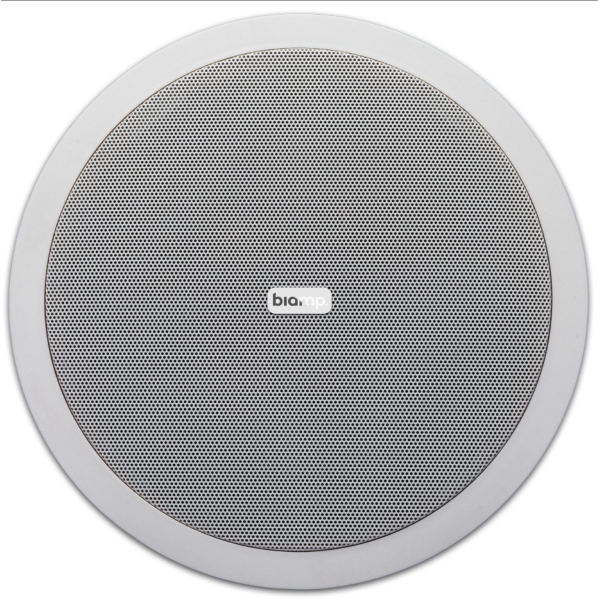 Biamp CM20T 6.5-Inch 2-Way Ceiling Speaker, 30W @ 16 Ohms or 70V / 100V Line - IP54 - White