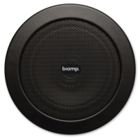 Biamp CM4T-BL 4-Inch Ceiling Speaker, 15W @ 16 Ohms or 70V / 100V Line - IP60 - Black