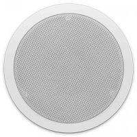 Biamp CM6E 6.5-Inch Dual-Cone Ceiling Speaker, 15W @ 4 Ohms or 100V Line - IP50 - White