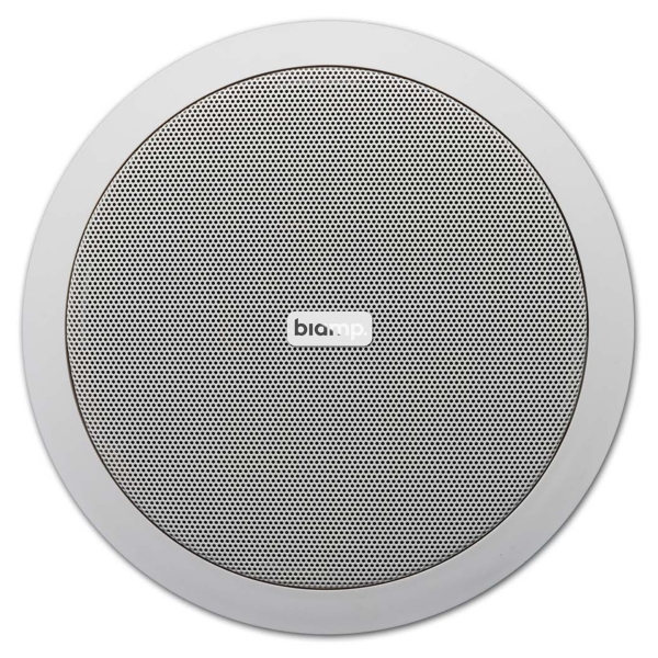 Biamp CM6T 6.5-Inch 2-Way Ceiling Speaker, 30W @ 16 Ohms or 70V / 100V Line - IP54 - White