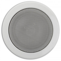 Biamp EN-CM6T6 6.5-inch Enclosed Ceiling Speaker, 6W @ 100V Line - IP50 - White