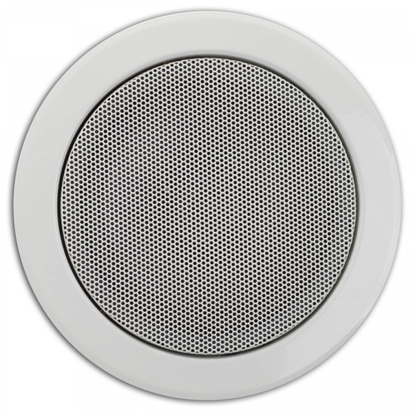 Biamp EN-CM6T6 6.5-inch Enclosed Ceiling Speaker, 6W @ 100V Line - IP50 - White