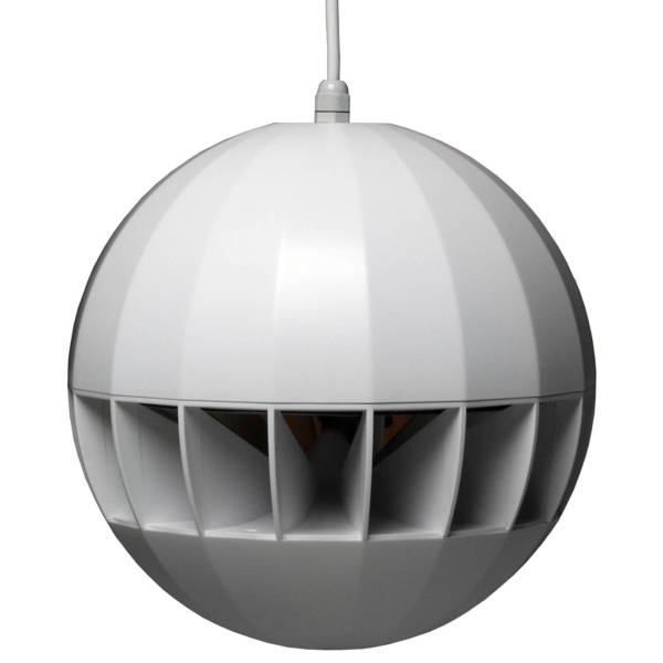 Biamp SPH20 360-Degree 8-inch Pendant Speaker, 20W @ 8 Ohms or 100V Line - IP63 - White