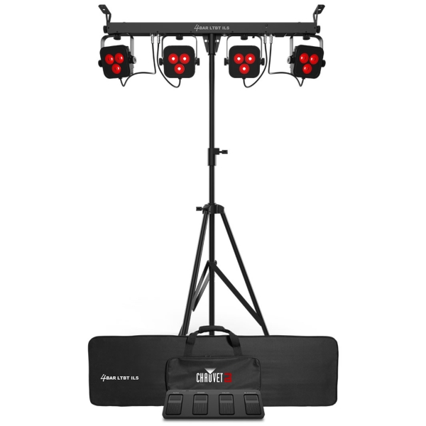 Chauvet DJ 4BAR LTBT ILS RGB LED Par Bar with Stand and Foot Controller, 12x 3W