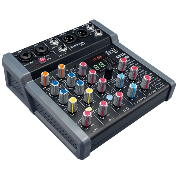 Citronic CMA-6 Notebook Mixer with FX, USB Media Player and Bluetooth