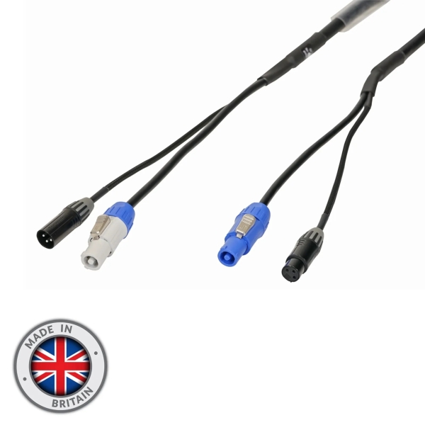 elumen8 Combi 3-Pin DMX and 1.5mm Seetronic PowerTwist Cable - 1 metre