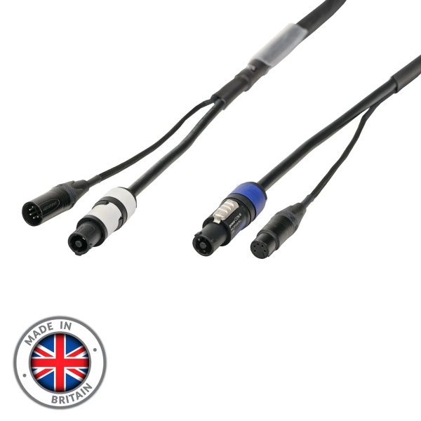 elumen8 Combi 5-Pin DMX and 1.5mm Neutrik PowerCON Cable - 1 metre