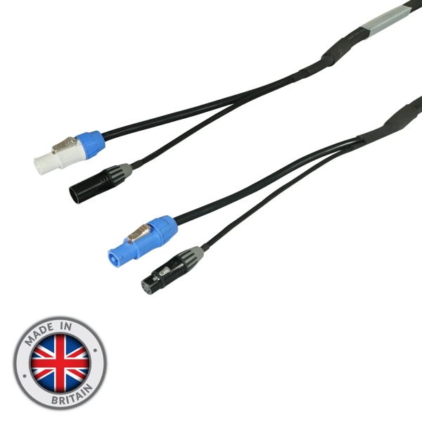 elumen8 Combi 5-Pin DMX and 2.5mm Seetronic PowerTwist Cable - 1 metre