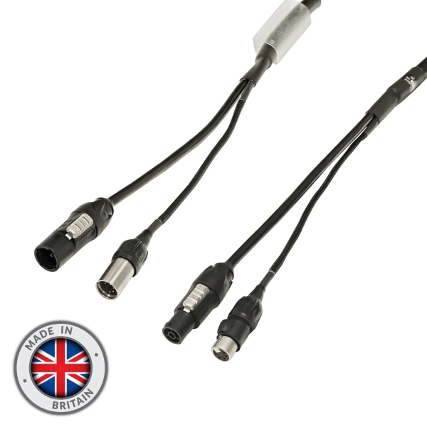 elumen8 Combi IP65 5-Pin DMX and 1.5mm Neutrik PowerCON True1 Cable - 1 metre