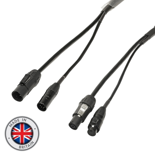 elumen8 Combi IP65 5-Pin DMX and 1.5mm Seetronic TR1 Cable - 1 metre