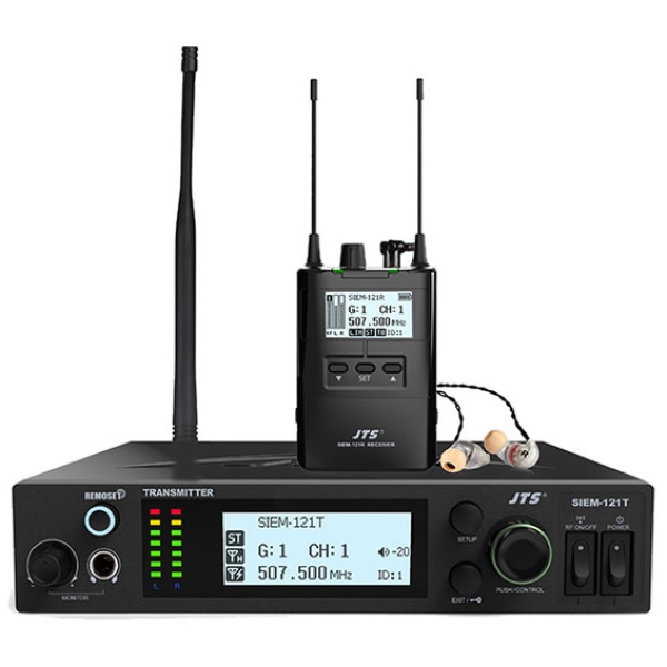 JTS SIEM-121 In Ear Monitoring Complete System, SIEM-121T, SIEM-121R, IE-1 (2.4GHz)