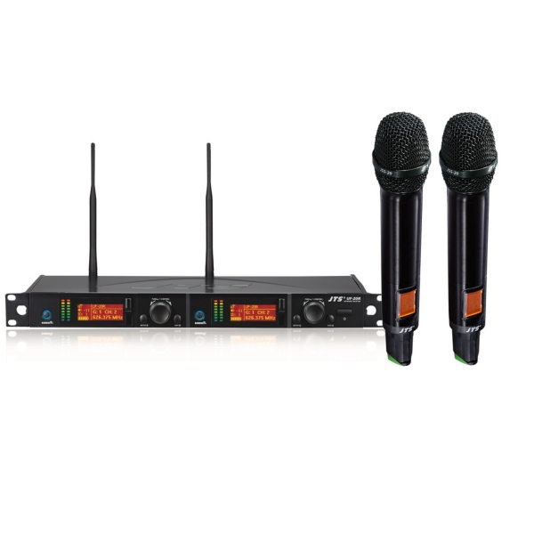 JTS UF-20R Dual Channel Receiver with 2x JSS-20 Handheld Transmitters - Channel 38