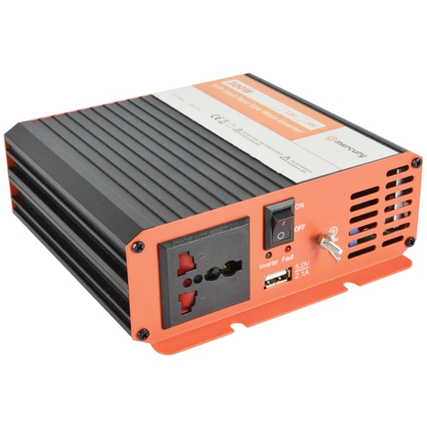 Mercury IPS300-12 12Vdc Soft Start Pure Sine Wave Inverter, 300W