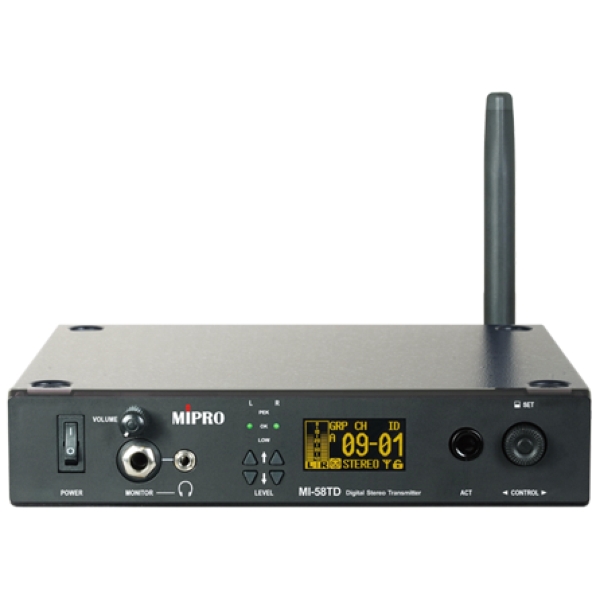 Mipro MI-58TD 5 GHz Digital Stereo Transmitter with DANTE for In-Ear Monitors
