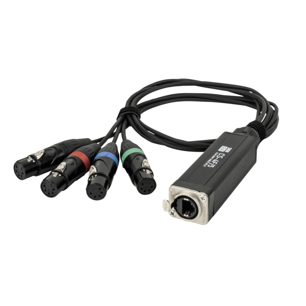 CS-4F/5 4-channel EtherCON to DMX Multicore Adaptor - Female XLR Tails