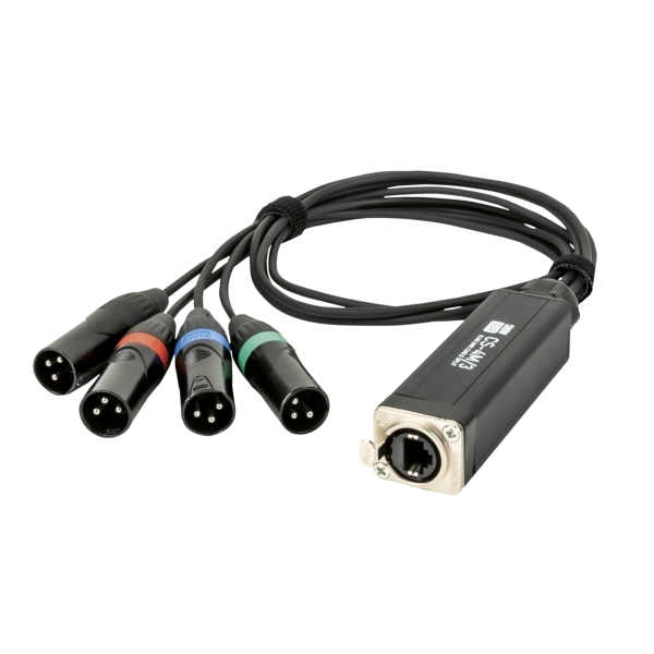 CS-4M/3 4-channel EtherCON to DMX Multicore Adaptor - Male XLR Tails