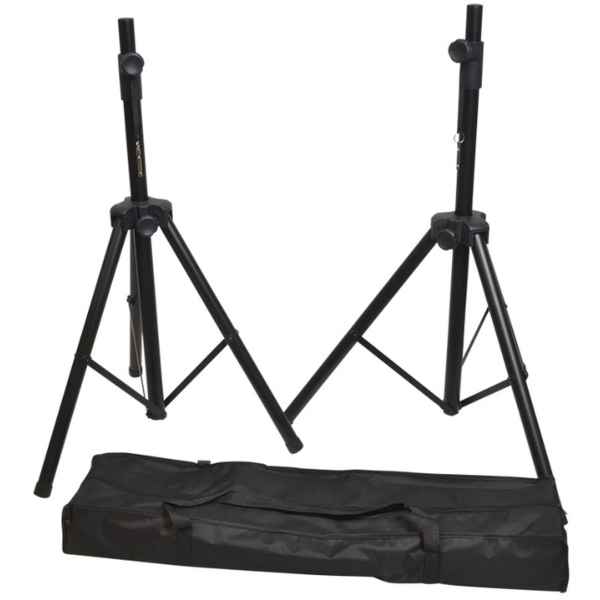 StageCore MSA 300BK Steel Speaker Stand Set with Bag - Black