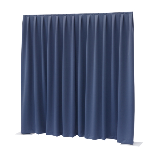 Wentex Pipe and Drape Dimout Pleated Curtain, 3.3M (W) x 3M (H) - Blue