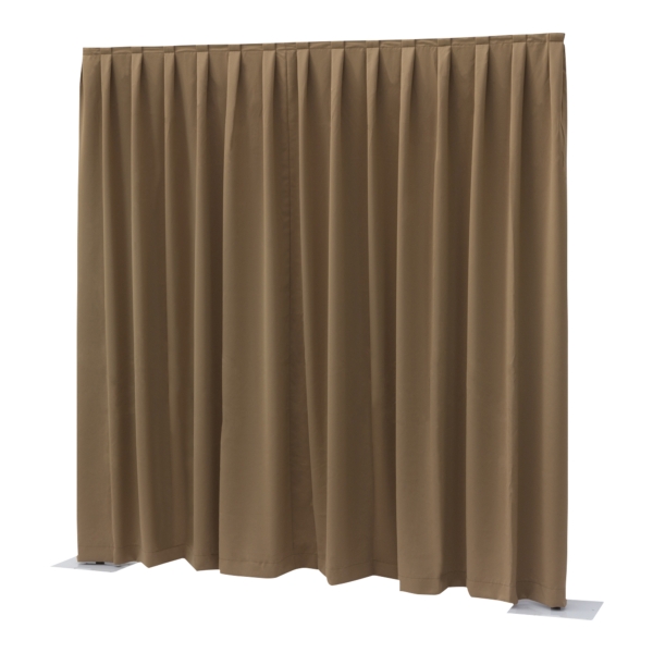 Wentex Pipe and Drape Dimout Pleated Curtain, 3.3M (W) x 3M (H) - Brown