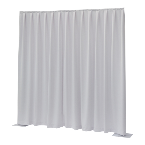 Wentex Pipe and Drape Dimout Pleated Curtain, 3.3M (W) x 3M (H) - White
